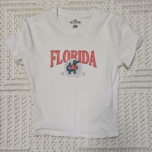 Hollister White Florida Graphic Tee